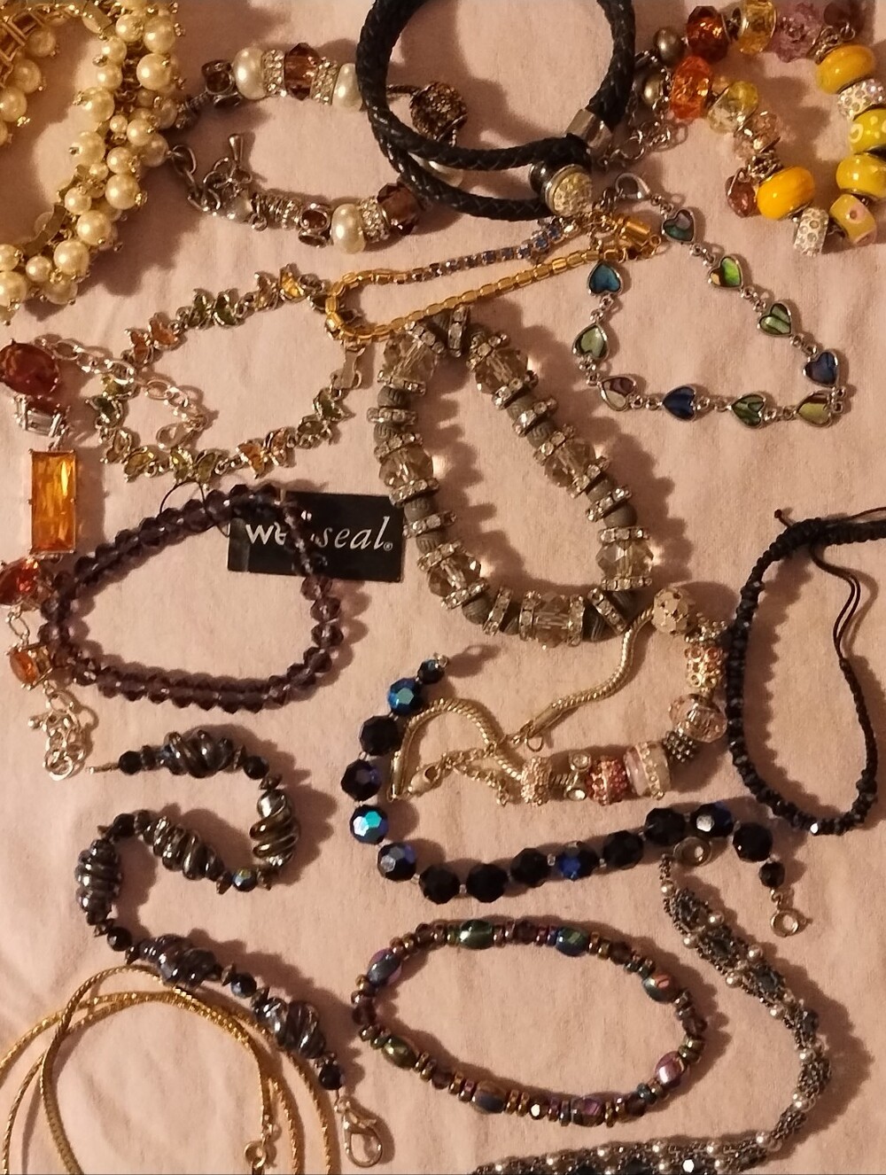 Multicolored Beaded Fashion Bracelets- Women's Jewelry Costume